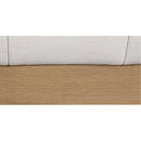 Meridian Lucia Cream Linen Textured Fabric Queen Bed IMAGE 7