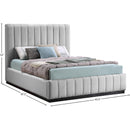  Color_Black/ Grey  Size_Queen  -- Lucia Grey Linen Textured Fabric Upholstered Queen Bed IMAGE 12