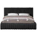  Color_Black Size_Full -- Nash Black Boucle Fabric Upholstered Full Bed IMAGE 3