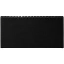 Meridian Nash Black Boucle Fabric Full Bed IMAGE 6