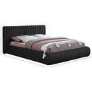 Meridian Nash Black Boucle Fabric Full Bed IMAGE 9