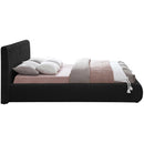 Meridian Nash Black Boucle Fabric King Bed IMAGE 5