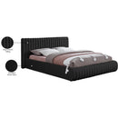  Color_Black  Size_Queen  -- Nash Black Boucle Fabric Upholstered Queen Bed IMAGE 10