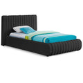  Color_Black Size_Twin -- Meridian Nash Upholstered Panel Bed IMAGE 1