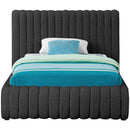  Color_Black  Size_Twin  -- Nash Black Boucle Fabric Upholstered Twin Bed IMAGE 3