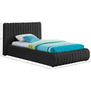  Color_Black  Size_Twin  -- Nash Black Boucle Fabric Upholstered Twin Bed IMAGE 9