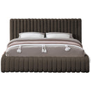 Color_Brown  Size_Full  -- Nash Brown Boucle Fabric Upholstered Full Bed IMAGE 3