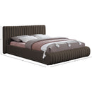 Meridian Nash Brown Boucle Fabric Full Bed IMAGE 9