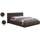  Color_Brown  Size_Queen  -- Nash Brown Boucle Fabric Upholstered Queen Bed IMAGE 10