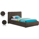 Meridian Nash Brown Boucle Fabric Twin Bed IMAGE 10