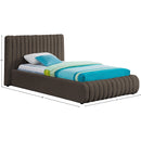  Color_Brown  Size_Twin  -- Nash Brown Boucle Fabric Upholstered Twin Bed IMAGE 9