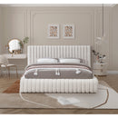  Color_Cream  Size_Full  -- Nash Cream Boucle Fabric Upholstered Full Bed IMAGE 4