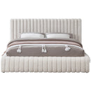  Color_Cream  Size_King  -- Nash Cream Boucle Fabric Upholstered King Bed IMAGE 3