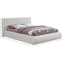  Color_Cream  Size_Queen  -- Nash Cream Boucle Fabric Upholstered Queen Bed IMAGE 9