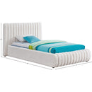  Color_Cream  Size_Twin  -- Nash Cream Boucle Fabric Upholstered Twin Bed IMAGE 9