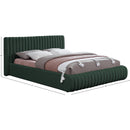 Color_Green  Size_King  -- Nash Green Boucle Fabric Upholstered King Bed IMAGE 9