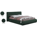  Color_Green  Size_Queen  -- Nash Green Boucle Fabric Upholstered Queen Bed IMAGE 10