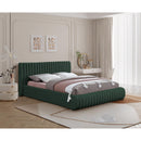  Color_Green  Size_Queen  -- Nash Green Boucle Fabric Upholstered Queen Bed IMAGE 2