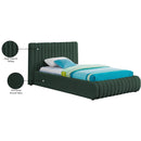  Color_Green  Size_Twin  -- Nash Green Boucle Fabric Upholstered Twin Bed IMAGE 10