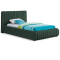  Color_Green Size_Twin -- Nash Green Boucle Fabric Upholstered Twin Bed IMAGE 1