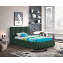  Color_Green  Size_Twin  -- Nash Green Boucle Fabric Upholstered Twin Bed IMAGE 2