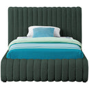  Color_Green  Size_Twin  -- Nash Green Boucle Fabric Upholstered Twin Bed IMAGE 3