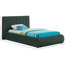  Color_Green  Size_Twin  -- Nash Green Boucle Fabric Upholstered Twin Bed IMAGE 9