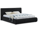  Color_Black Size_Full -- Nico Black Velvet Upholstered Full Bed IMAGE 1