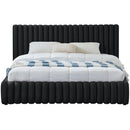 Meridian Nico Black Velvet Full Bed IMAGE 3