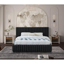  Color_Black Size_Full -- Nico Black Velvet Upholstered Full Bed IMAGE 4