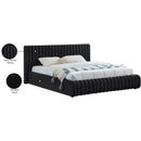 Meridian Nico Black Velvet Full Bed IMAGE 9