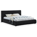  Color_Black  Size_King  -- Nico Black Velvet Upholstered King Bed IMAGE 8