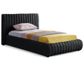  Color_Black Size_Twin -- Meridian Nico Upholstered Panel Bed IMAGE 1