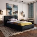 Meridian Nico Black Velvet Twin Bed IMAGE 2