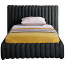  Color_Black  Size_Twin  -- Nico Black Velvet Upholstered Twin Bed IMAGE 3