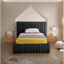  Color_Black  Size_Twin  -- Nico Black Velvet Upholstered Twin Bed IMAGE 4