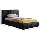  Color_Black  Size_Twin  -- Nico Black Velvet Upholstered Twin Bed IMAGE 7