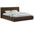  Color_Brown  Size_Full  -- Nico Brown Velvet Upholstered Full Bed IMAGE 1