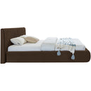 Meridian Nico Brown Velvet Full Bed IMAGE 5