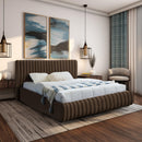  Color_Brown  Size_King  -- Nico Brown Velvet Upholstered King Bed IMAGE 2