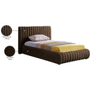  Color_Brown  Size_Twin  -- Nico Brown Velvet Upholstered Twin Bed IMAGE 8