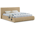  Color_Camel  Size_Full  -- Nico Camel Velvet Upholstered Full Bed IMAGE 1