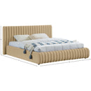  Color_Camel  Size_King  -- Nico Camel Velvet Upholstered King Bed IMAGE 8
