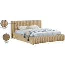  Color_Camel  Size_King  -- Nico Camel Velvet Upholstered King Bed IMAGE 9
