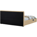 Meridian Nico Camel Velvet Queen Bed IMAGE 7