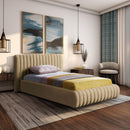 Meridian Nico Camel Velvet Twin Bed IMAGE 2