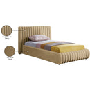  Color_Camel  Size_Twin  -- Nico Camel Velvet Upholstered Twin Bed IMAGE 7
