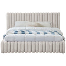  Color_Cream  Size_Full  -- Nico Cream Velvet Upholstered Full Bed IMAGE 3