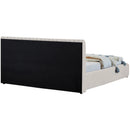 Meridian Nico Cream Velvet Full Bed IMAGE 7