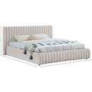  Color_Cream  Size_King  -- Nico Cream Velvet Upholstered King Bed IMAGE 8